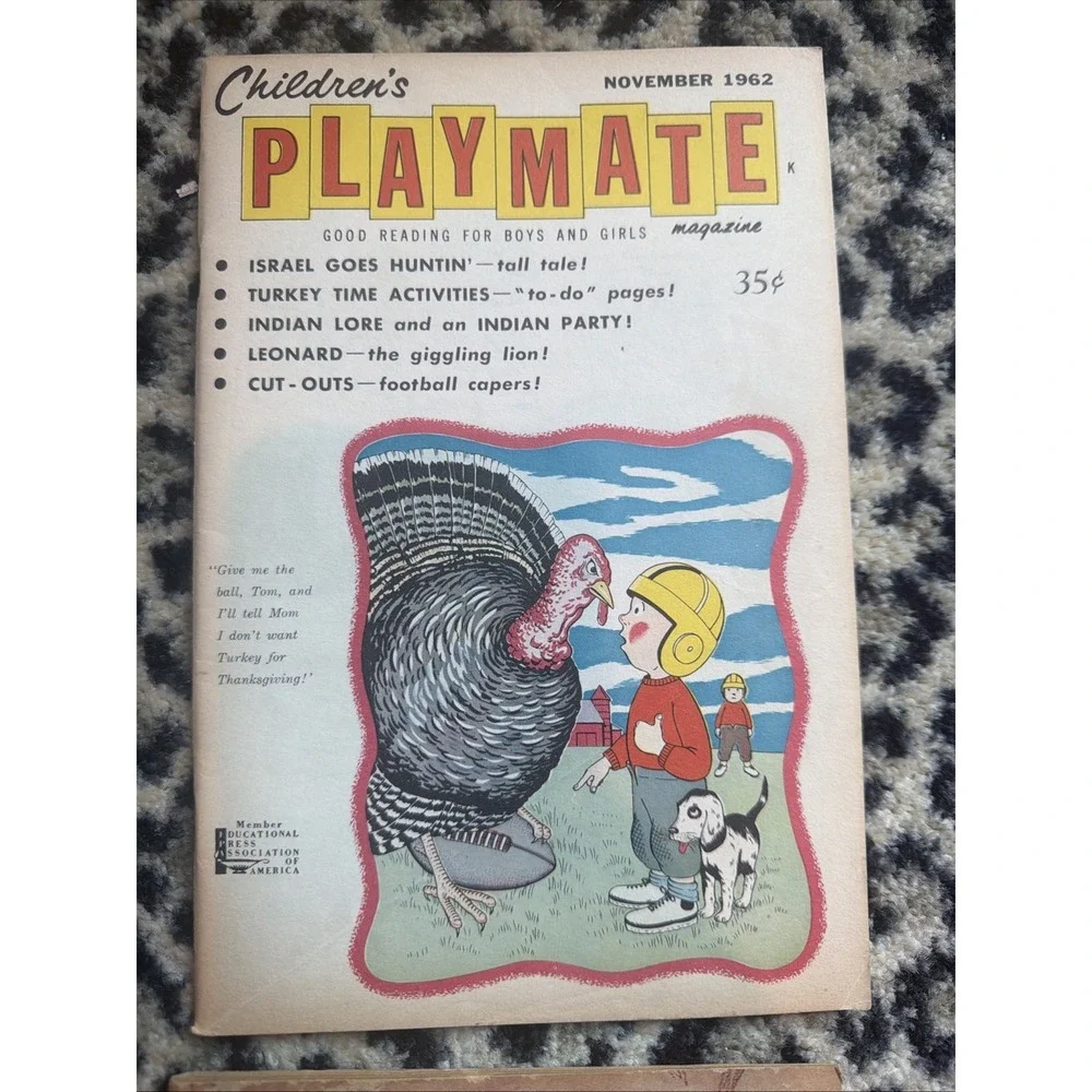 VTG Lot of 8 Children's Playmate Magazines 1962-65 Puzzles Great Pics Ephemera
